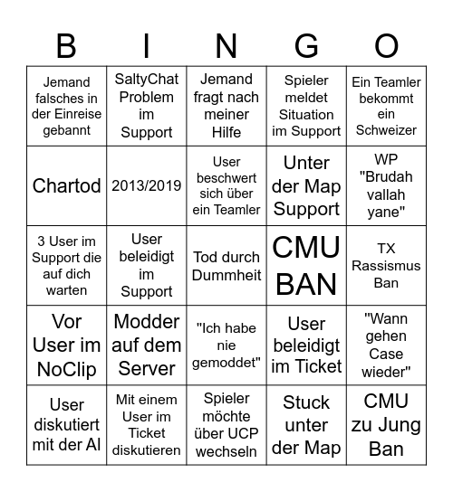 Bingo Card