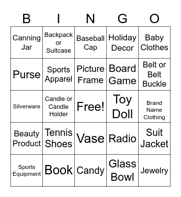 Georgette's Bingo Card