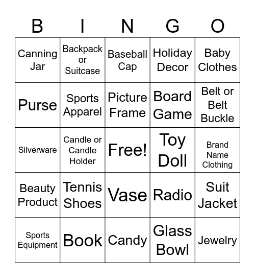 Georgette's Bingo Card