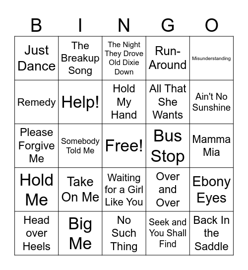 Hodgepodge #4 Bingo Card