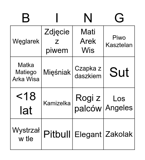 Biesiady Kasztelan Bingo Card