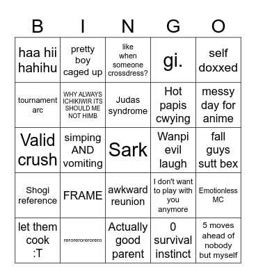 SP WA CE Bingo Card