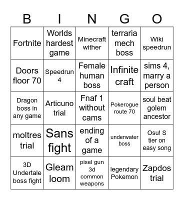 OBS Bingo Card