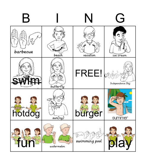 Summer Signs Bingo Card