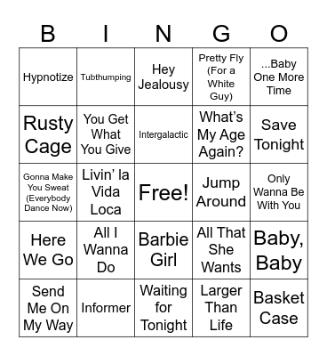 90's EPIC BINGO Round 2 Bingo Card