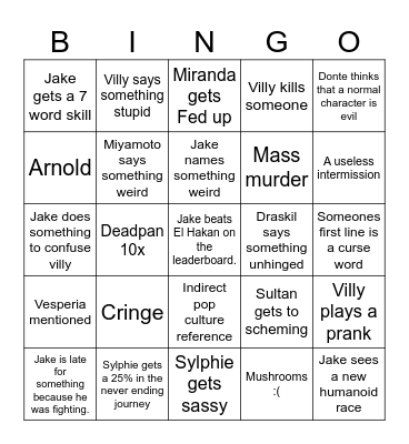 Primal hunter book 12 Bingo Card