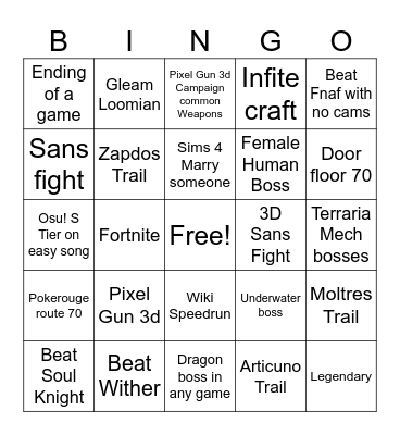 OBS Bingo Card