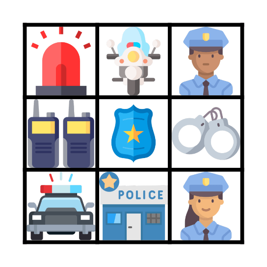 Police Bingo Card