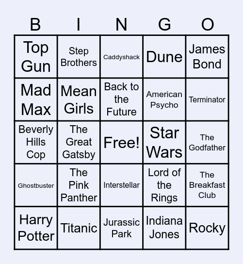 Round 2! Bingo Card