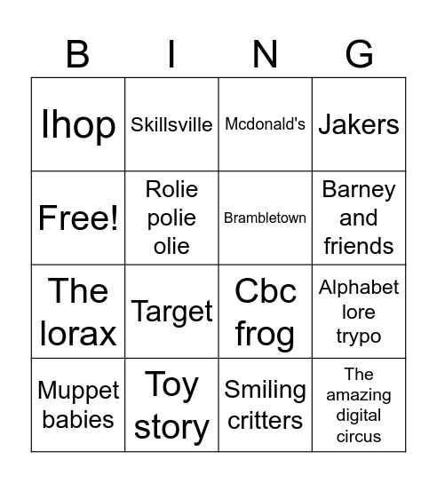 Esperanto Bingo Card