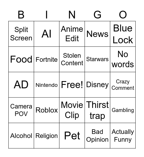 SOCIAL MEDIA Bingo Card