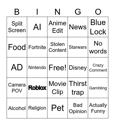 SOCIAL MEDIA Bingo Card