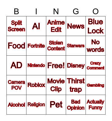 SOCIAL MEDIA Bingo Card