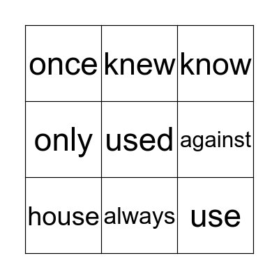 2nd Grade Trick Word - List 2 Bingo Card