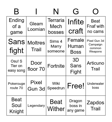 OBS Bingo Card