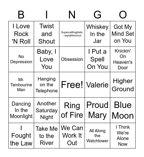 A Cover Story Bingo Card