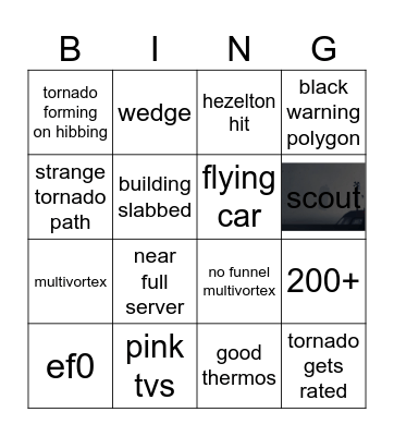tsted bingo Card