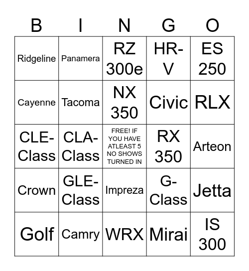 BDC BINGO Card