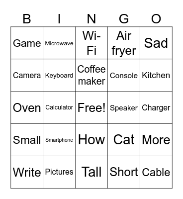 Electronic Devices Bingo Card