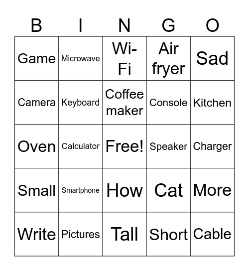 Electronic Devices Bingo Card