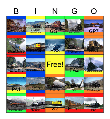 Streamliners- The Originial Owners Bingo Card
