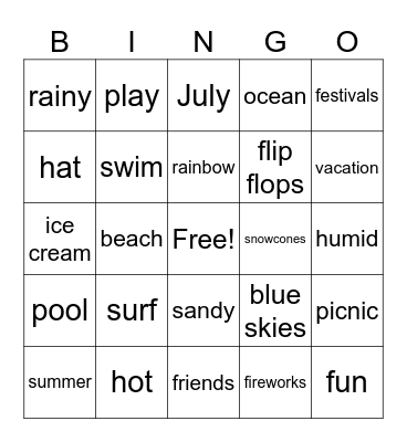 COSMOS BINGO Card