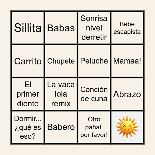 BABY SHOWER ♥ ANA REGINA Bingo Card