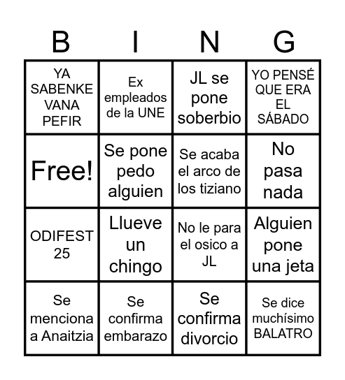 Marcooooodirect Bingo Card