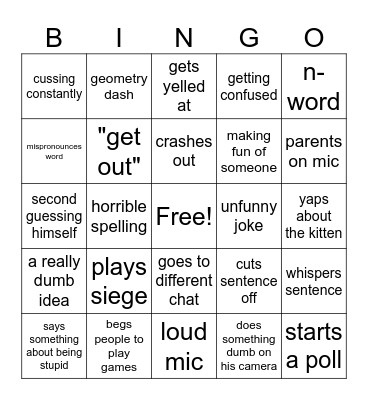 michael's board Bingo Card