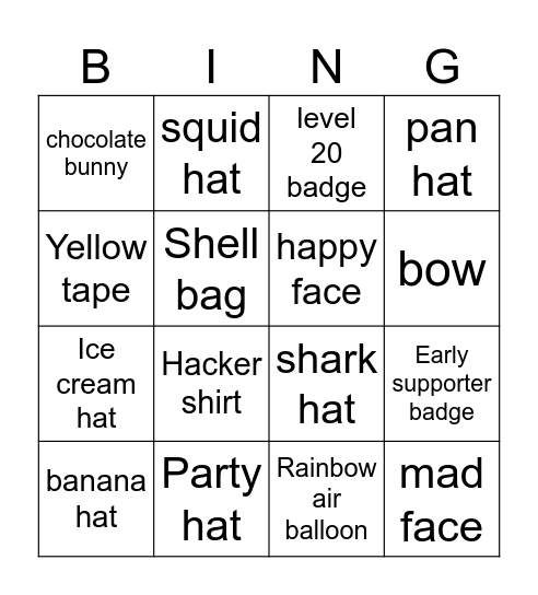 Gorilla royale Bingo Card