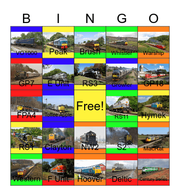 Many Looks of Diesels Bingo Card