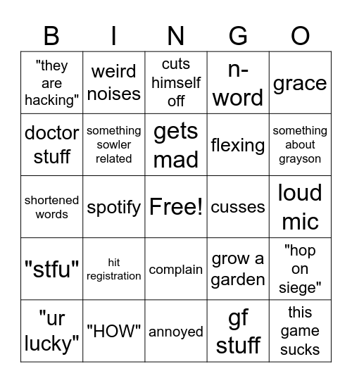 austin's board Bingo Card