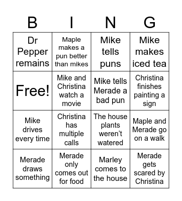 U Bingo Card