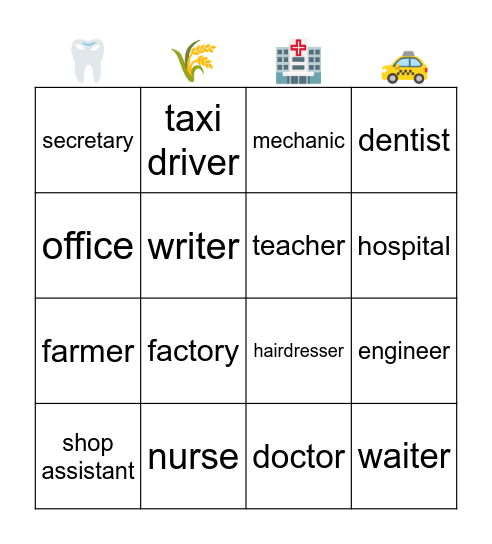 Job💼 Bingo Card
