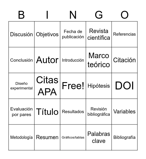 Bingo Card