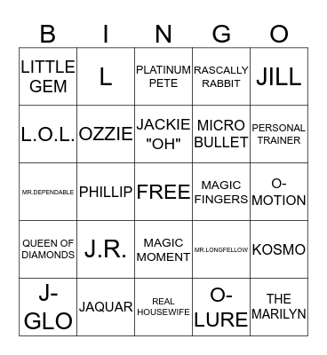 Pure Romance Bingo Card