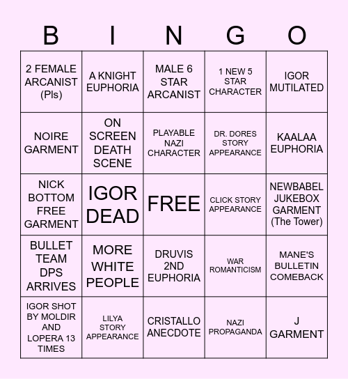 3.0 BINGO Card