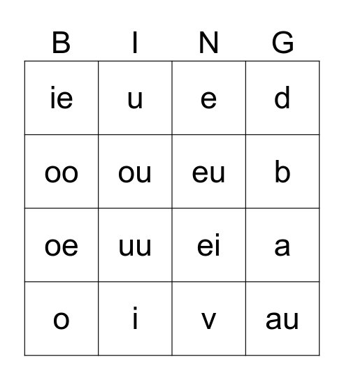 klinker en ietsje meer bingo Card
