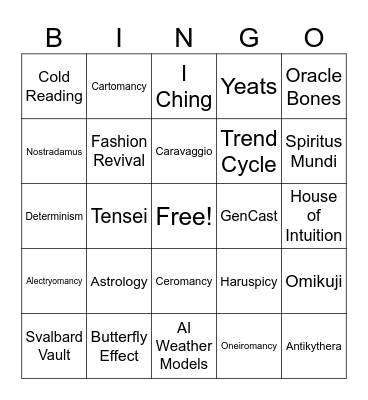 BACK AGAIN BINGO Card
