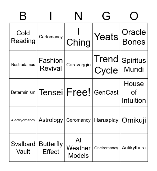 BACK AGAIN BINGO Card