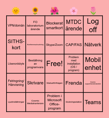 Sommarbingo (˶˃ ᵕ ˂˶) Bingo Card