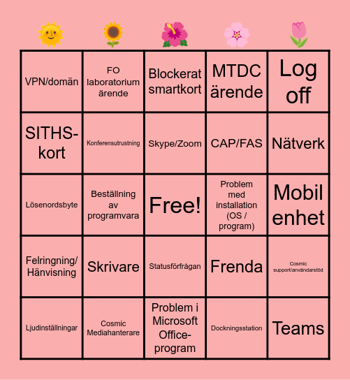 Sommarbingo (˶˃ ᵕ ˂˶) Bingo Card