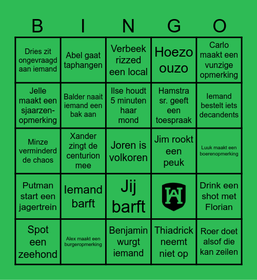 AH WEEKEND BINGO Card