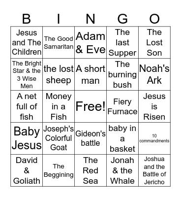 Bible BINGO Card