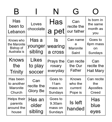 Find Someone Who... Bingo Card