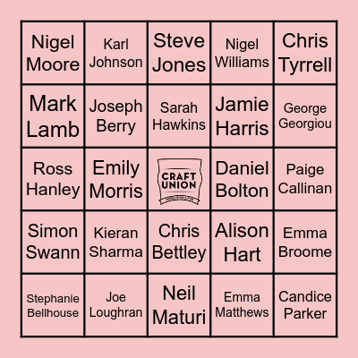 Midlands Stom Bingo card Bingo Card