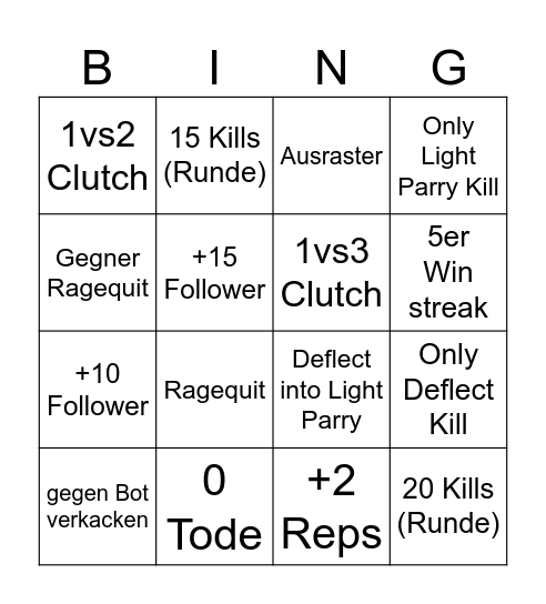 FH TWITCH BINGO Card