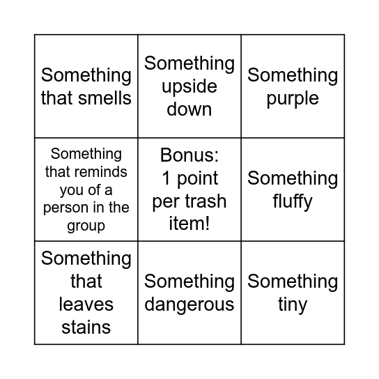 Hike Bingo! Bingo Card