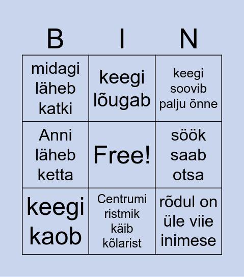Anni!!! Bingo Card