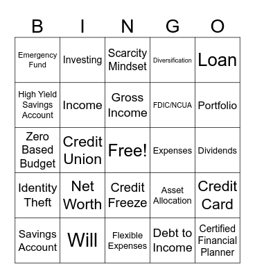 N Street Village Bingo Card